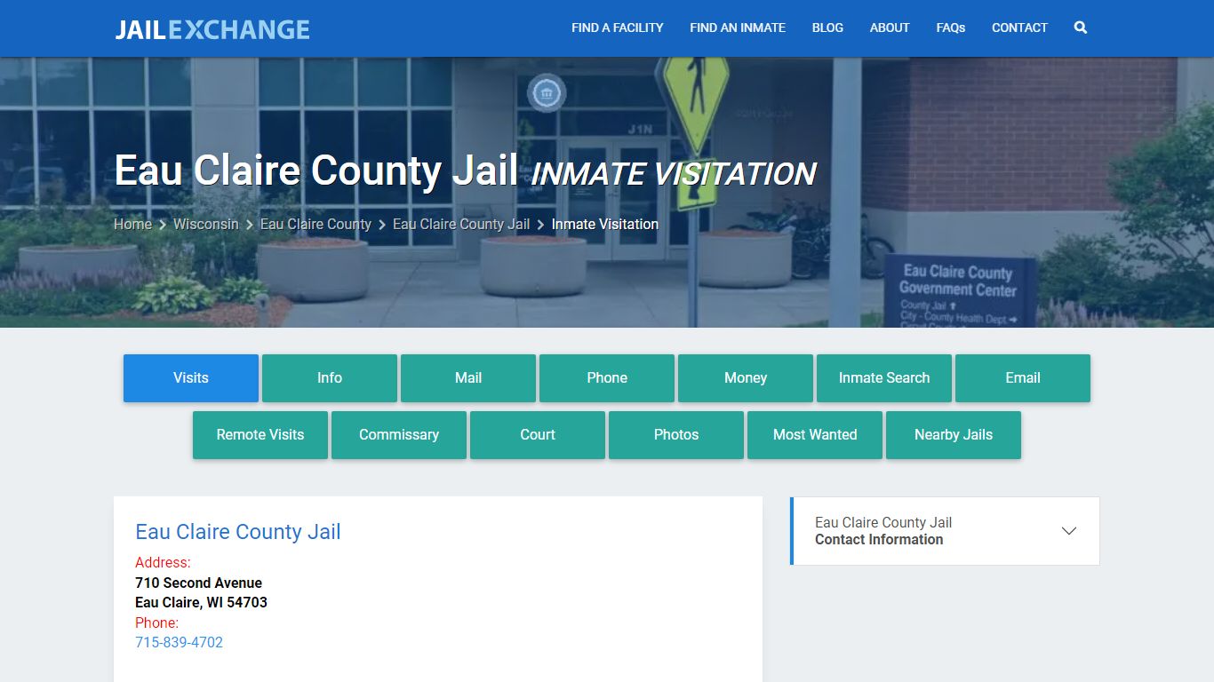 Inmate Visitation - Eau Claire County Jail, WI - Jail Exchange
